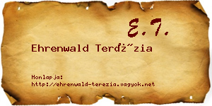 Ehrenwald Terézia névjegykártya
